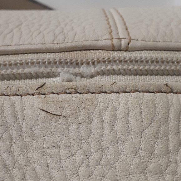 Fossil cream pebble leather shoulder bag - Picture 12 of 17